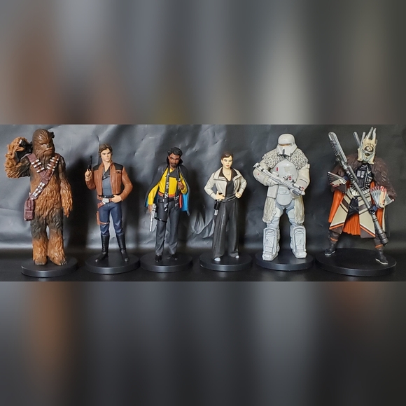 Disney Star Wars Han Solo Movie PVC LOT of 6 - Action Figures Cake Toppers - Picture 1 of 16